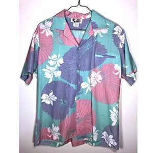 Hilo Hattie Hawaiian Tropical Floral Shirt XL